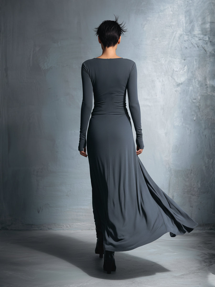 Pascale - Side-Knot Wrap Maxi Dress