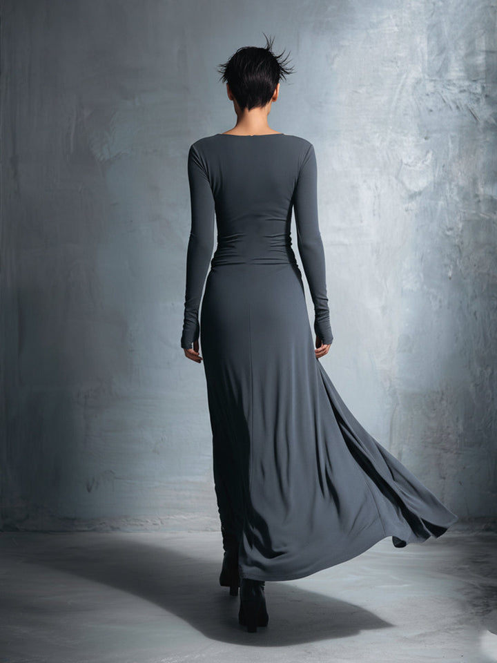 Pascale - Side-Knot Wrap Maxi Dress