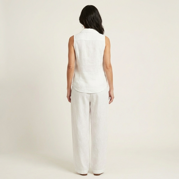 Rochelle - Wrap Top and Wide-Leg Pants Set