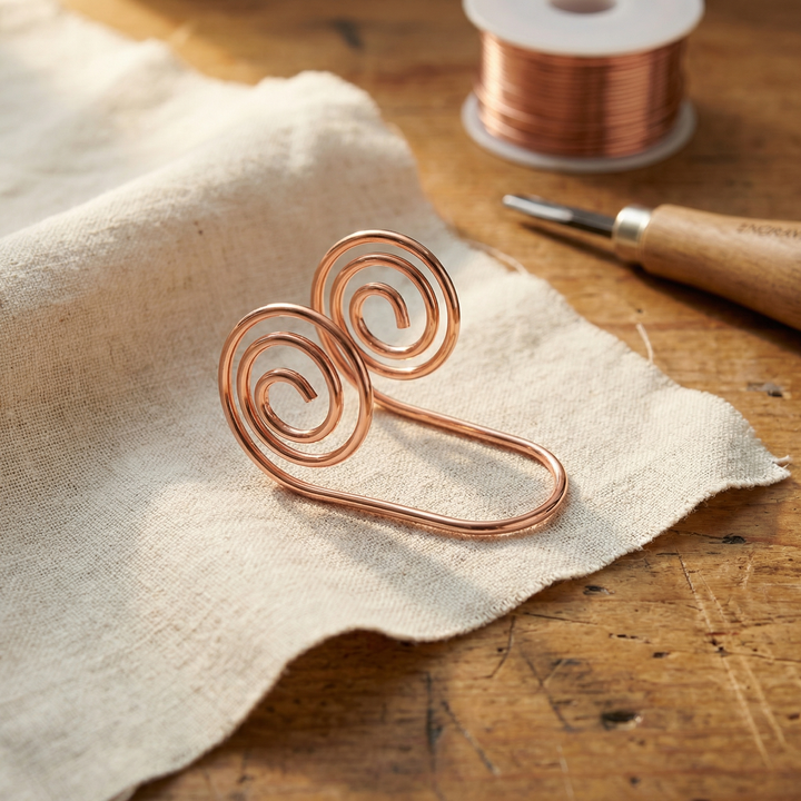 Braided Spiral Copper Bracelet