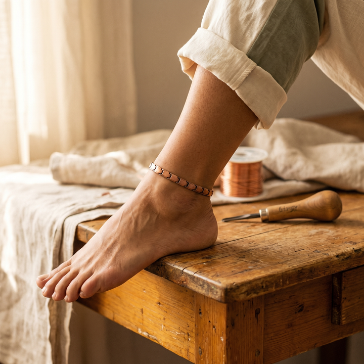 Cotton Copper Anklet