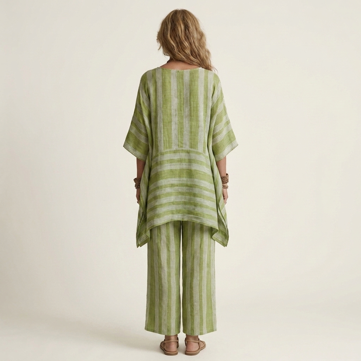 Calanthe - Striped Linen Two-Piece Set