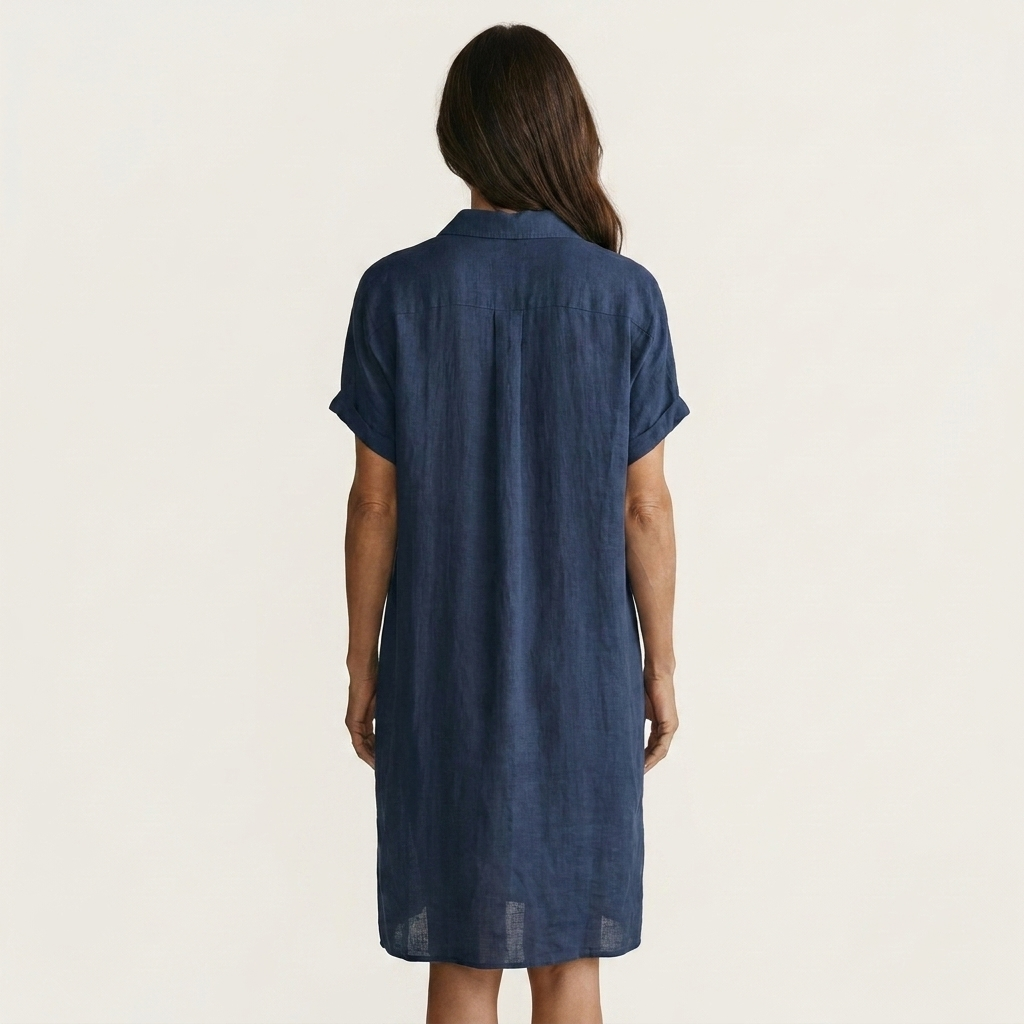 Susanne - Linen Midi Shirt Dress