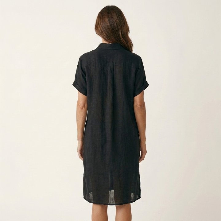Susanne - Linen Midi Shirt Dress
