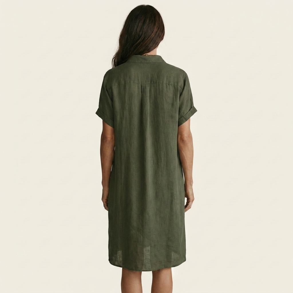 Susanne - Linen Midi Shirt Dress