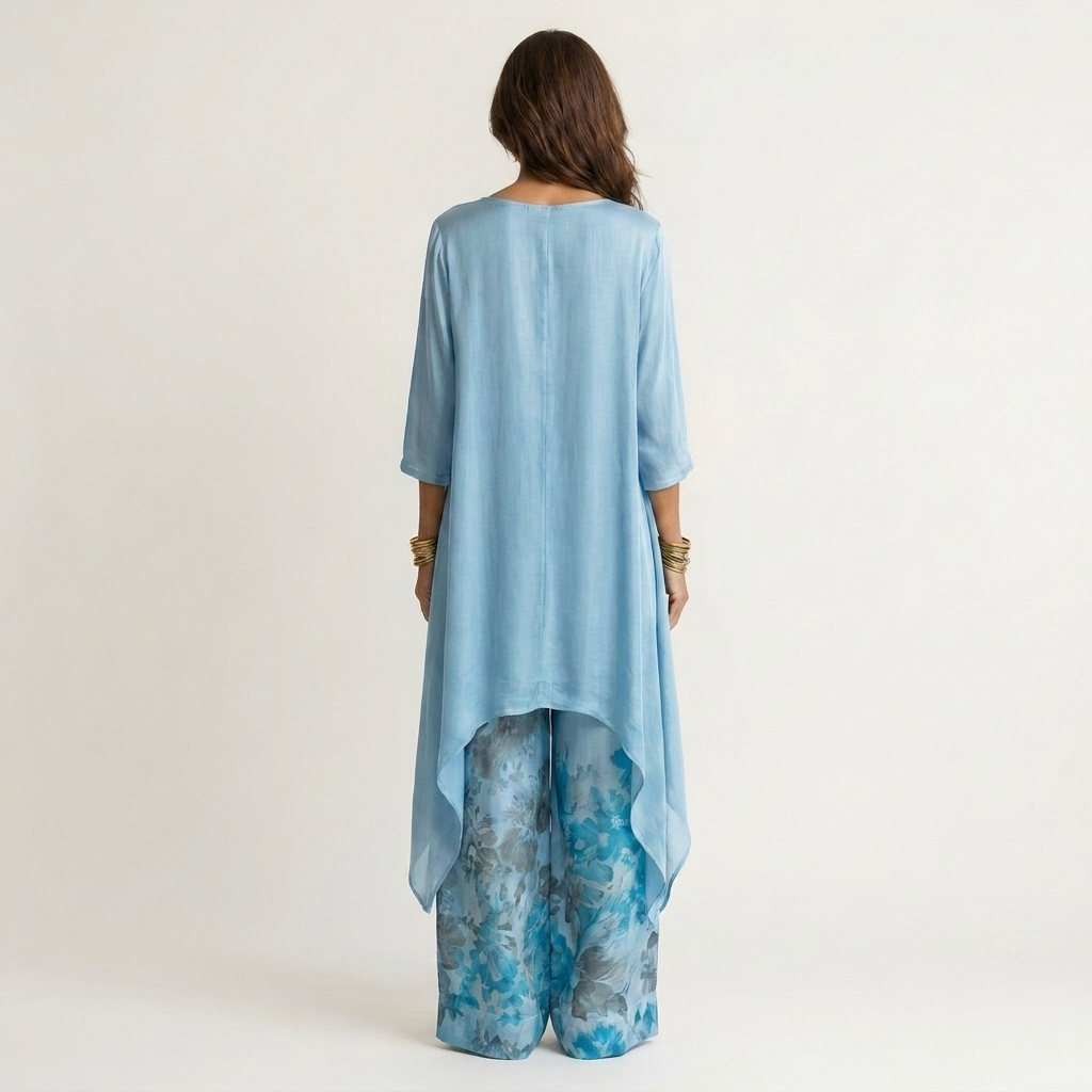 Dagny - Floral Top and Wide-Leg Pants Set