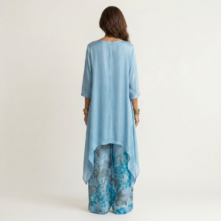 Dagny - Floral Top and Wide-Leg Pants Set