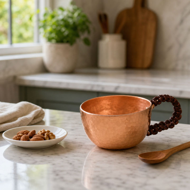 Handcrafted Hammered Copper Mug
