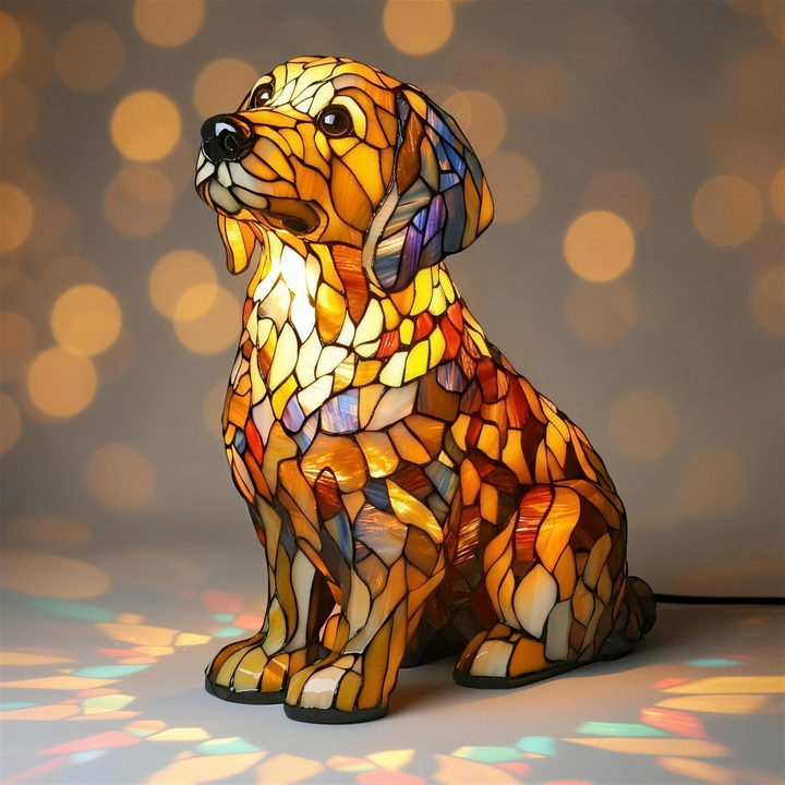 Golden Retriever Retro Lamp