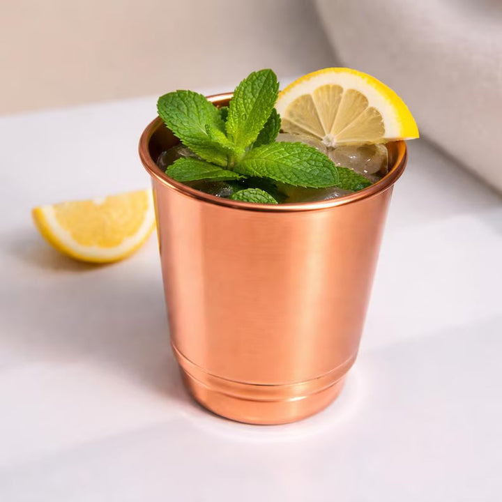 Banded Copper Tumbler, 11.8 oz