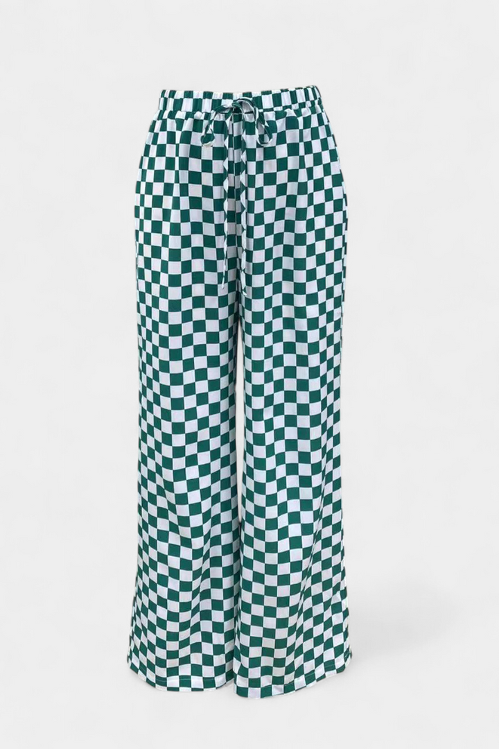 Marisa - Plaid Wide-Leg Pants