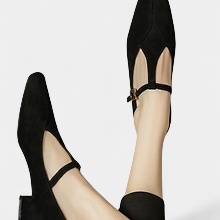 Millie - Low Heels with Buckle Strap