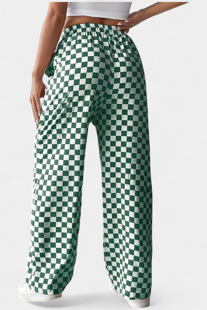Marisa - Plaid Wide-Leg Pants