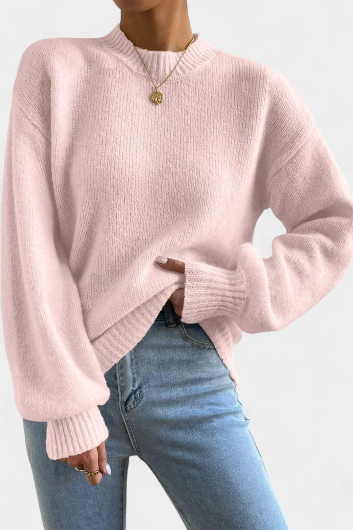 Katarina - Puff Sleeve Crewneck Sweater