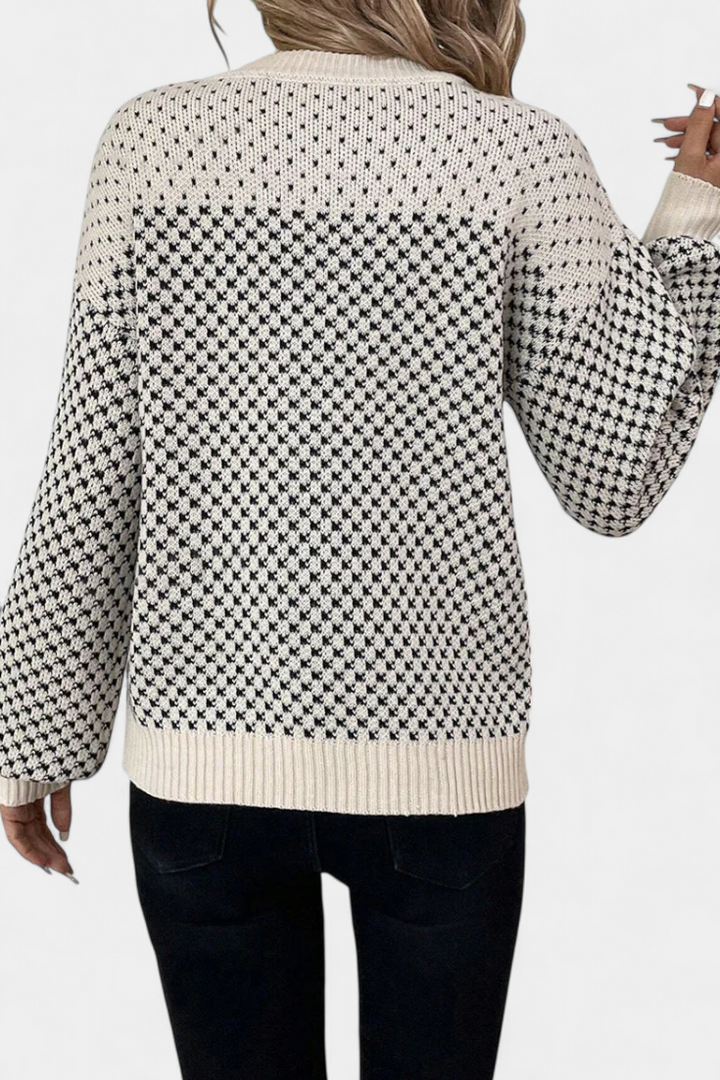Rachael - Colour Block Crewneck Sweater