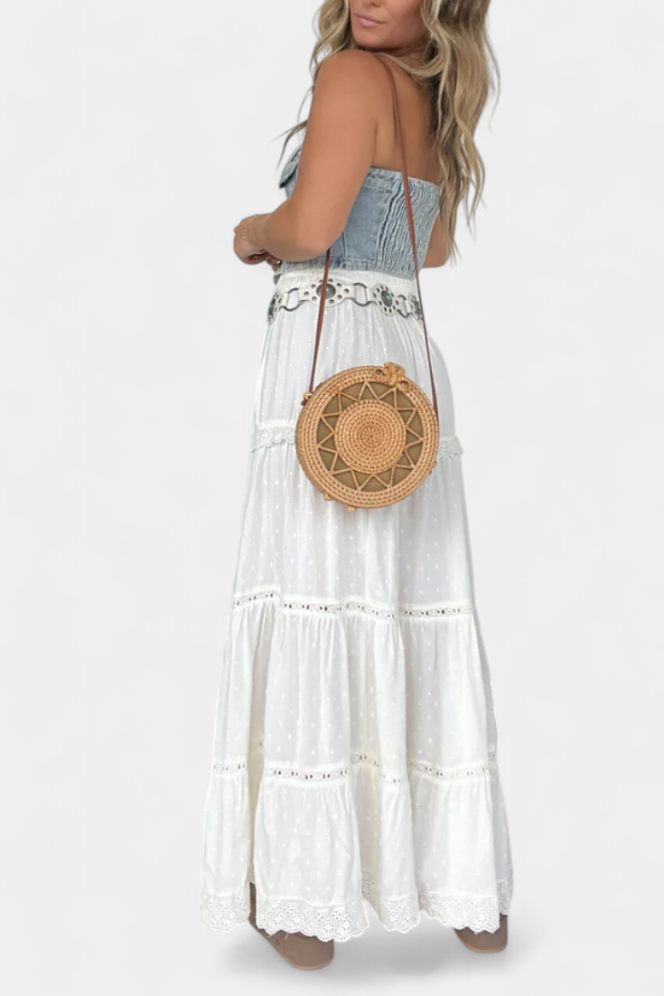 Delaina - Boho Lace Maxi Skirt