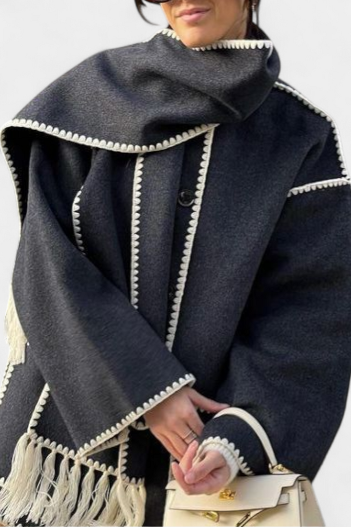 Vivi - Relaxed Jacket with Tassel Scarf