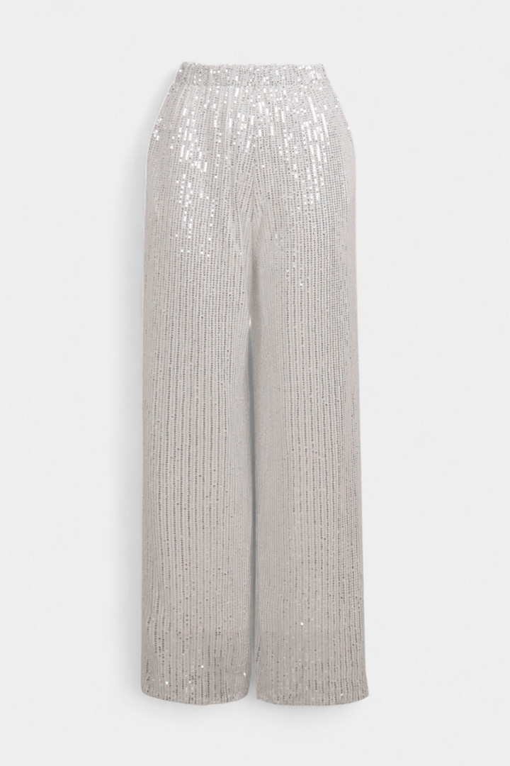 Elva - Sequin High-Waist Relaxed Pants