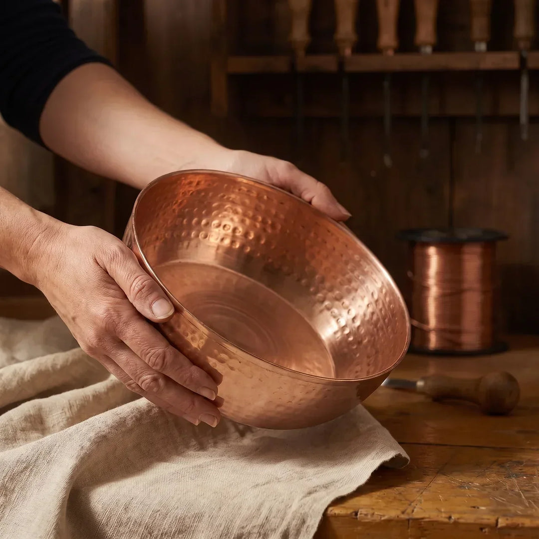 Hand-Forged Copper Serving Dish