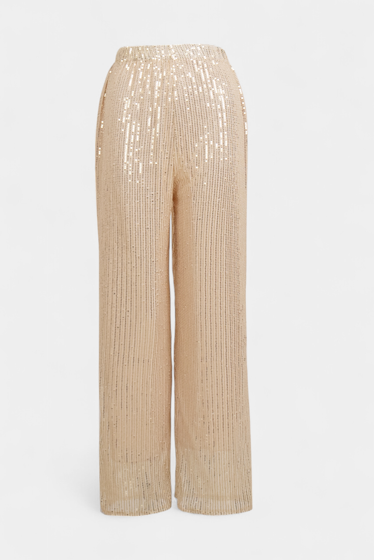 Elva - Sequin High-Waist Relaxed Pants
