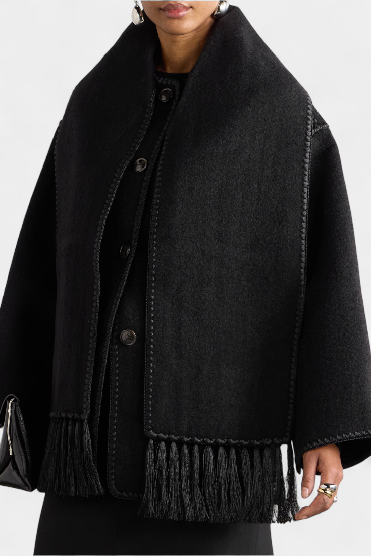 Vivi - Relaxed Jacket with Tassel Scarf