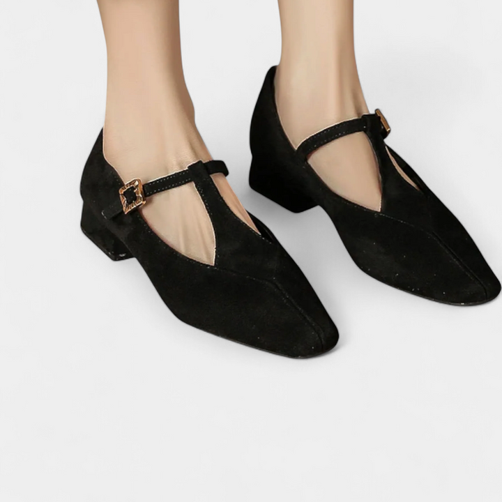 Millie - Low Heels with Buckle Strap
