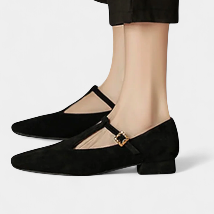 Millie - Low Heels with Buckle Strap