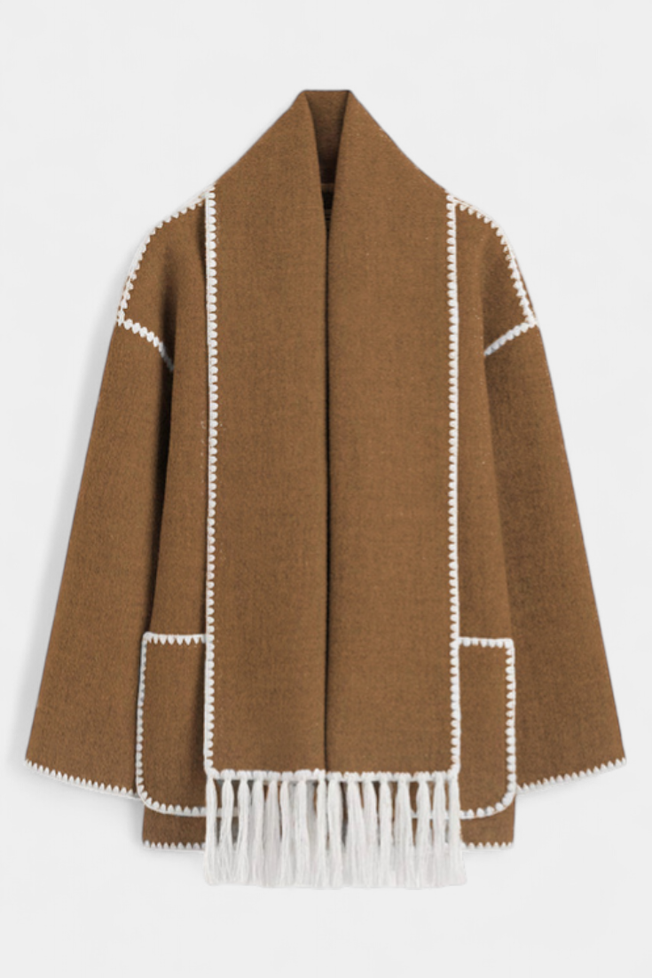 Vivi - Relaxed Jacket with Tassel Scarf