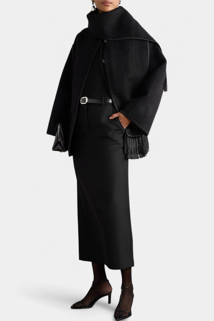 Vivi - Relaxed Jacket with Tassel Scarf