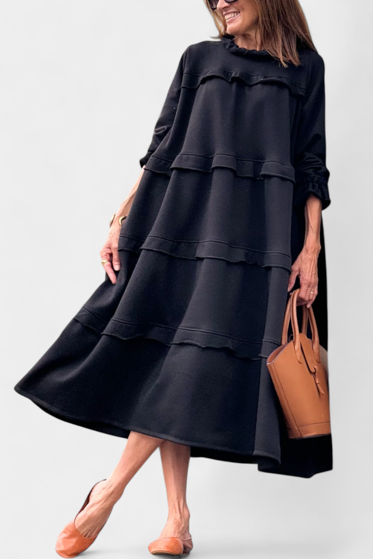 Fatima - Ruffle Sweatshirt Dress