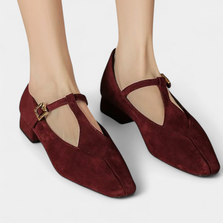 Millie - Low Heels with Buckle Strap