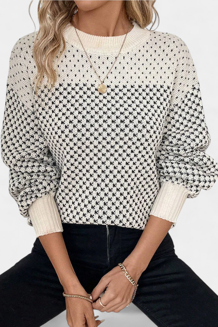 Rachael - Colour Block Crewneck Sweater