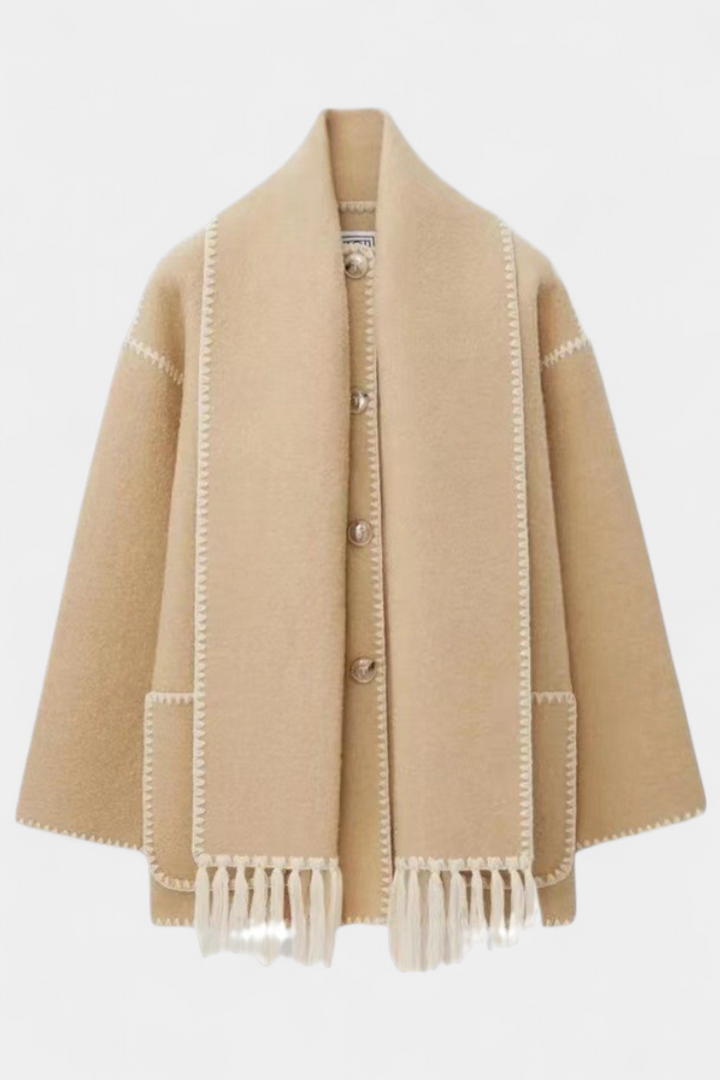 Vivi - Relaxed Jacket with Tassel Scarf