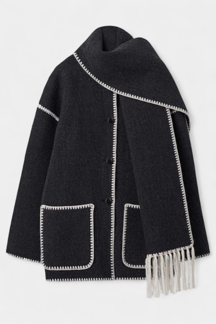 Vivi - Relaxed Jacket with Tassel Scarf