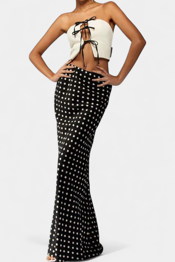 Olivia - Fitted Polka Dot Skirt