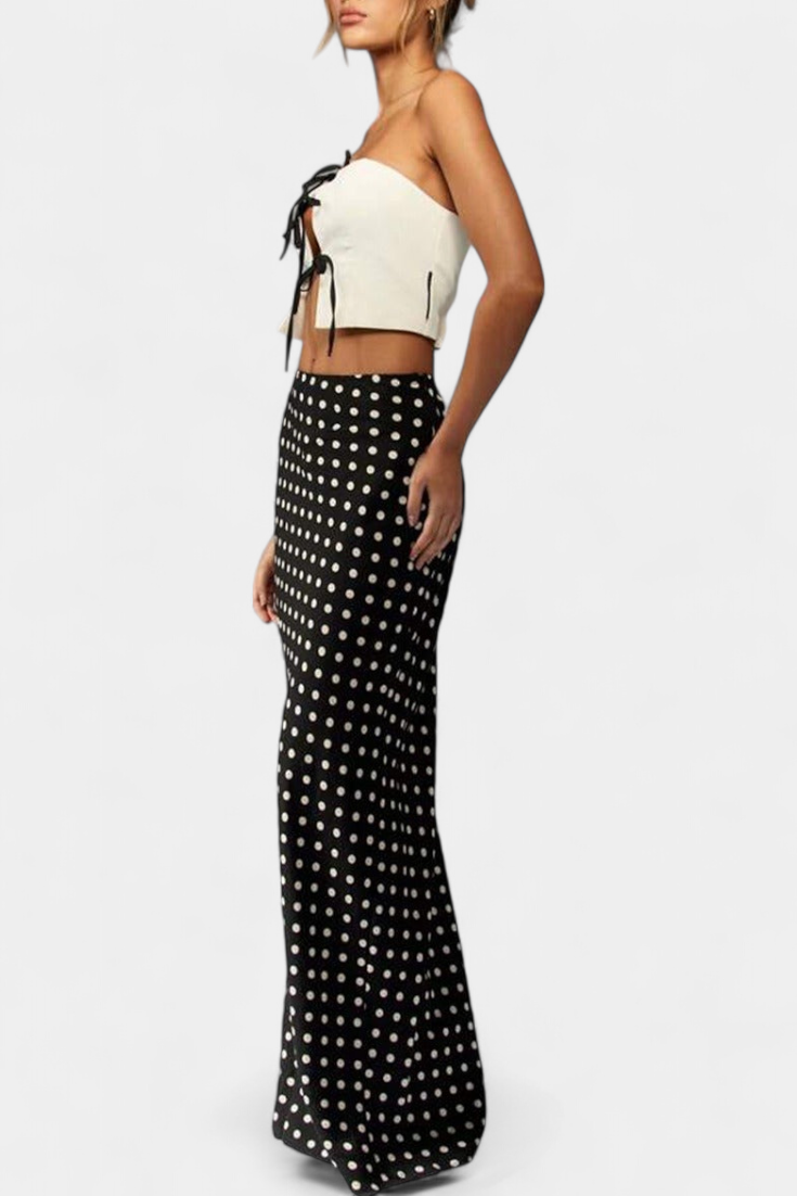 Olivia - Fitted Polka Dot Skirt