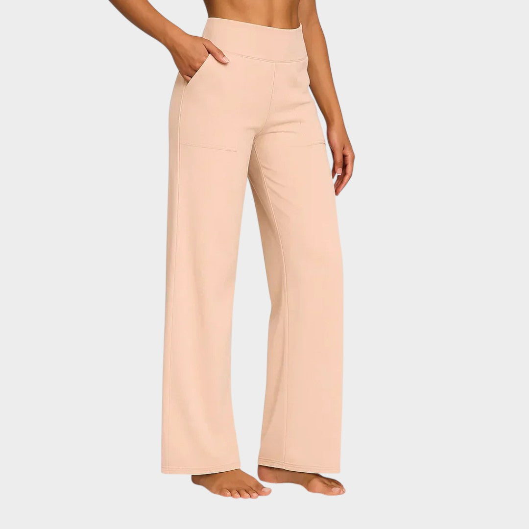 Camryn - Stretch Knit Wide-Leg Pants
