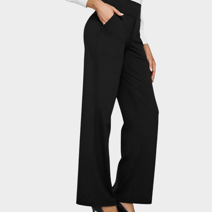 Camryn - Stretch Knit Wide-Leg Pants