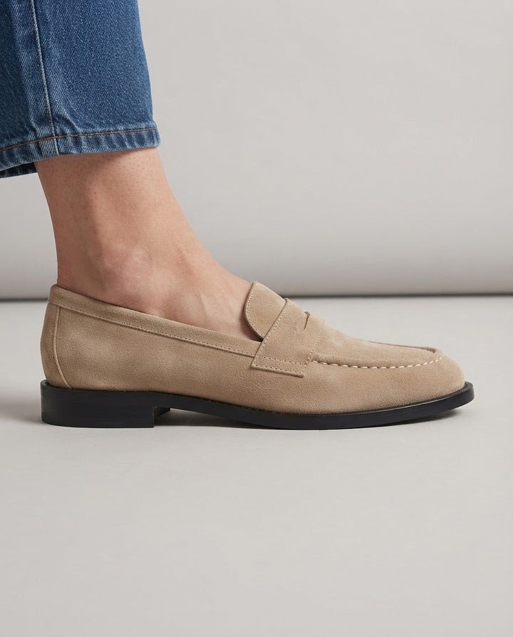 Oaklyn - Suede Penny Loafers