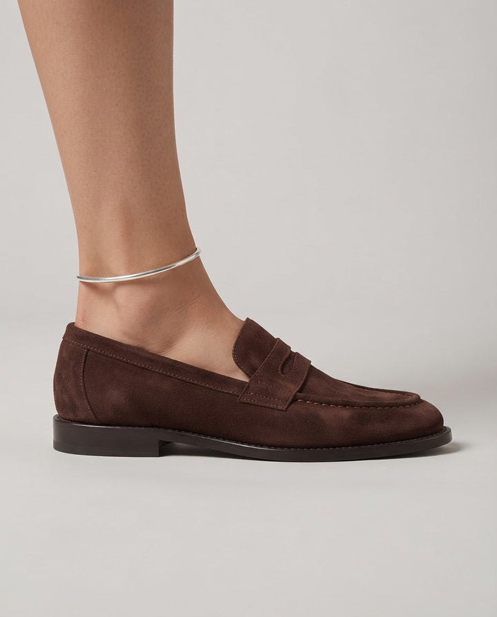 Oaklyn - Suede Penny Loafers