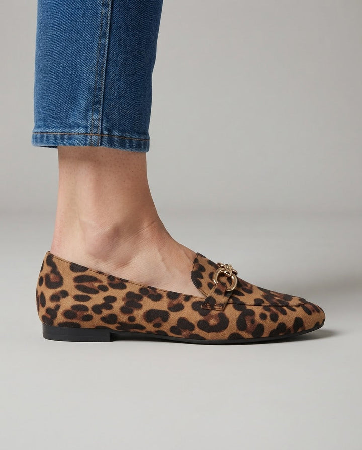 Everly - Leopard Suede Loafers