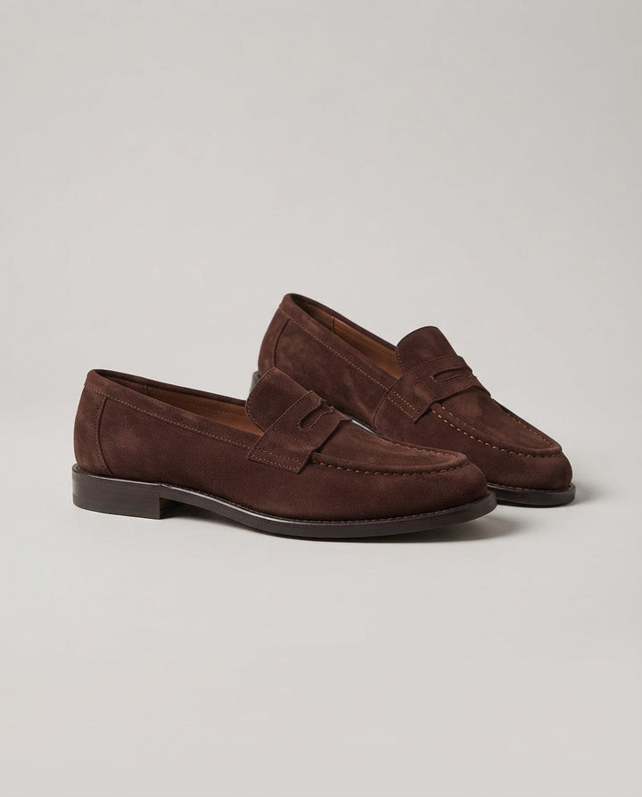 Oaklyn - Suede Penny Loafers