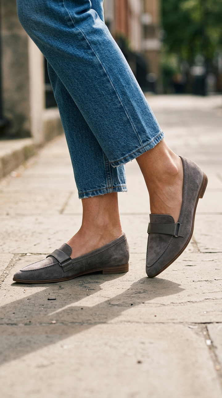 Fallon - Pointed Toe Ankle Strap Loafers