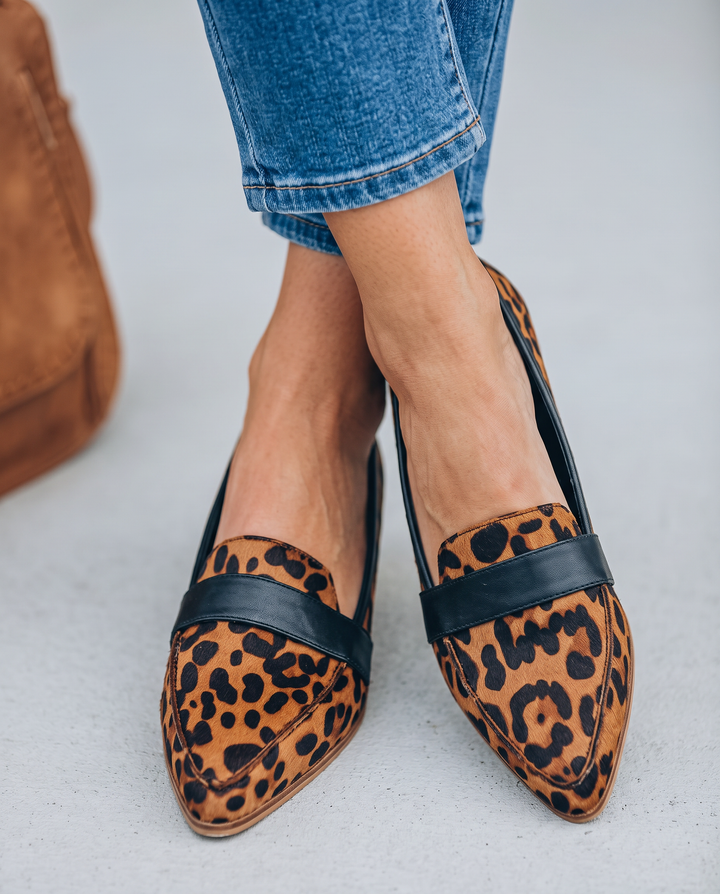 Fallon - Pointed Toe Ankle Strap Loafers