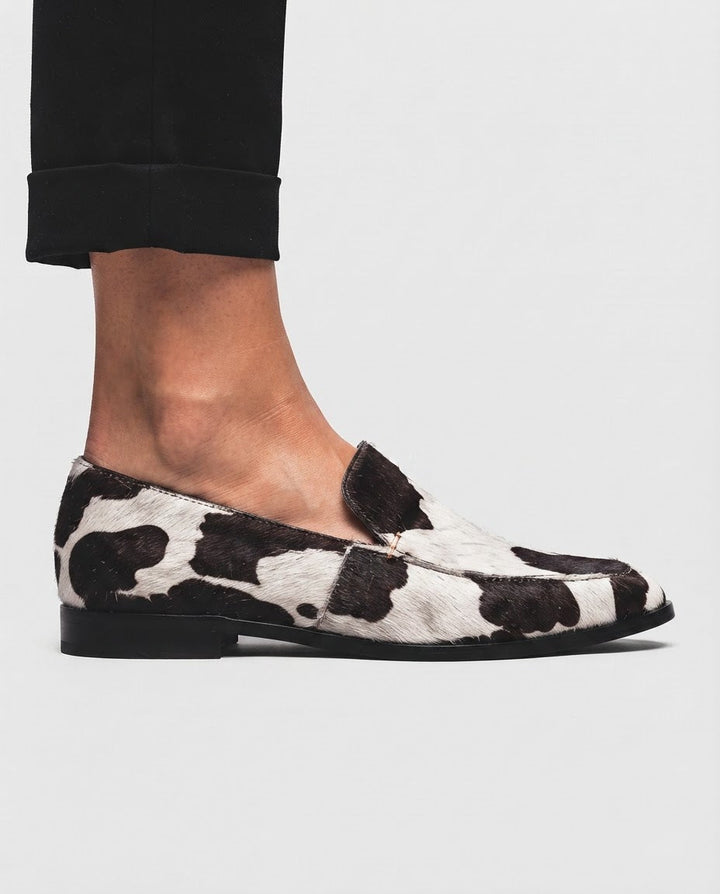 Elowen - Cow Print Loafers