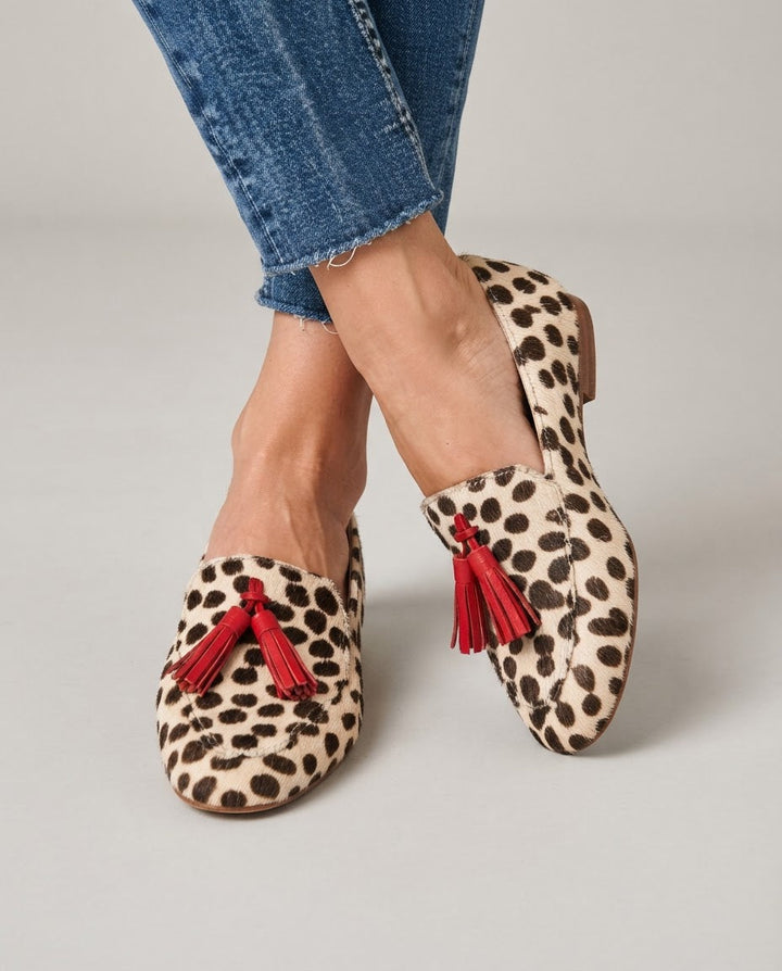 Morgan - Polka Dot Tassel Loafers