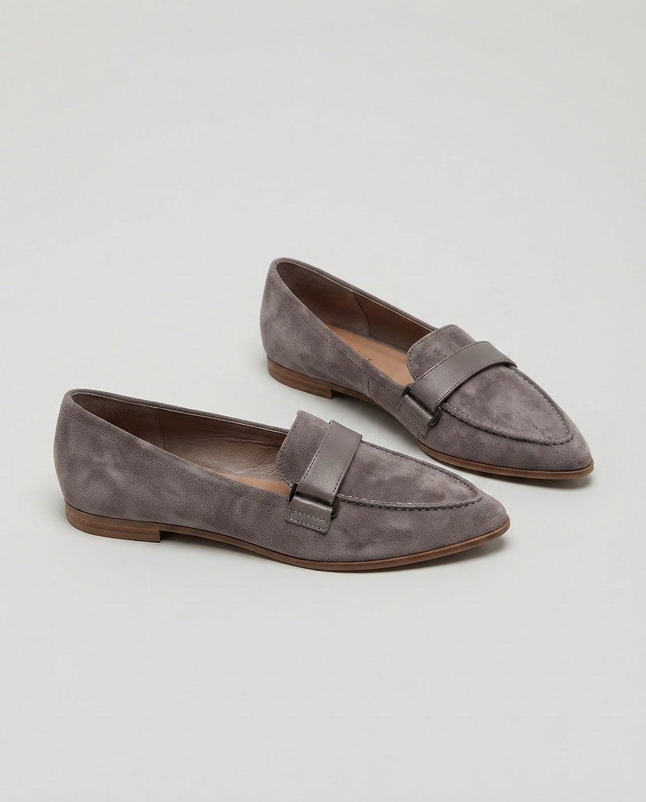Fallon - Pointed Toe Ankle Strap Loafers