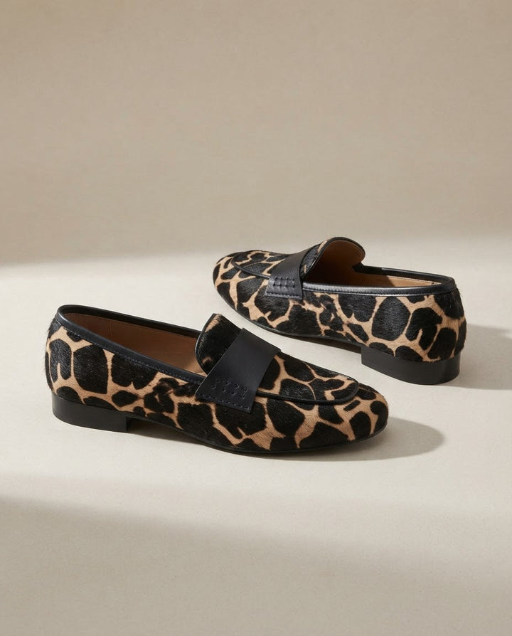 Zaylee - Giraffe Print Loafers