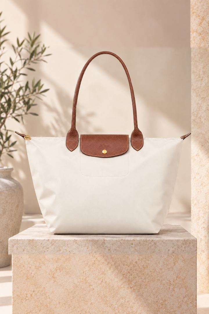 Quilla - Paper White Foldable Tote Bag