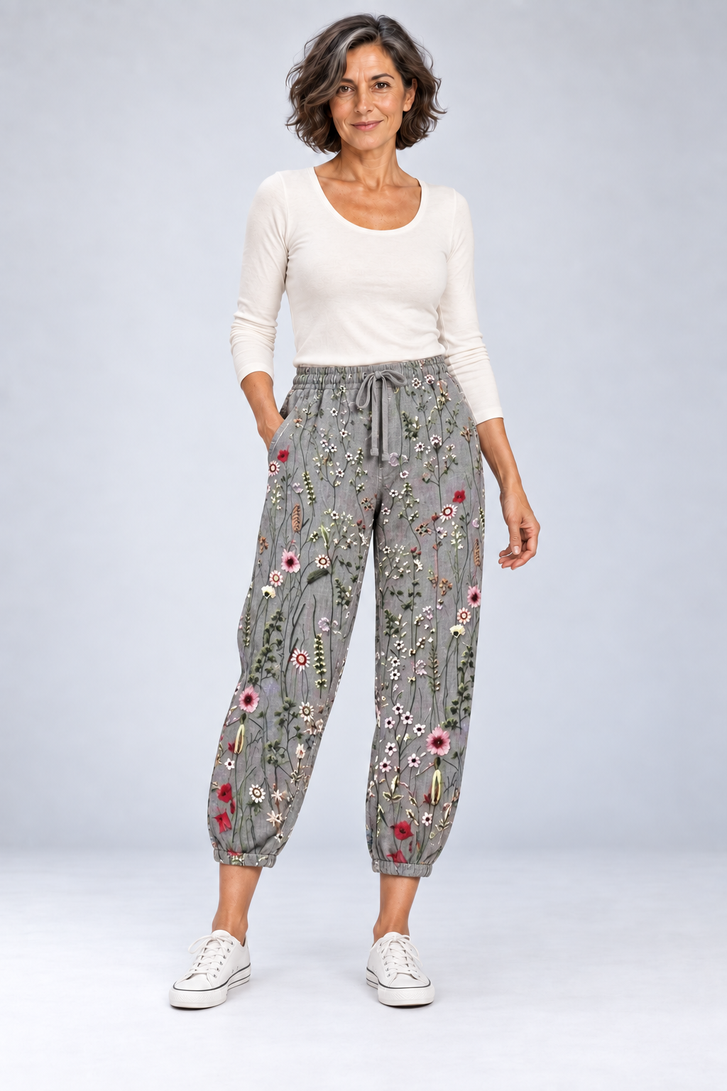 Everleigh - Relaxed Linen-Blend High-Waist Pants